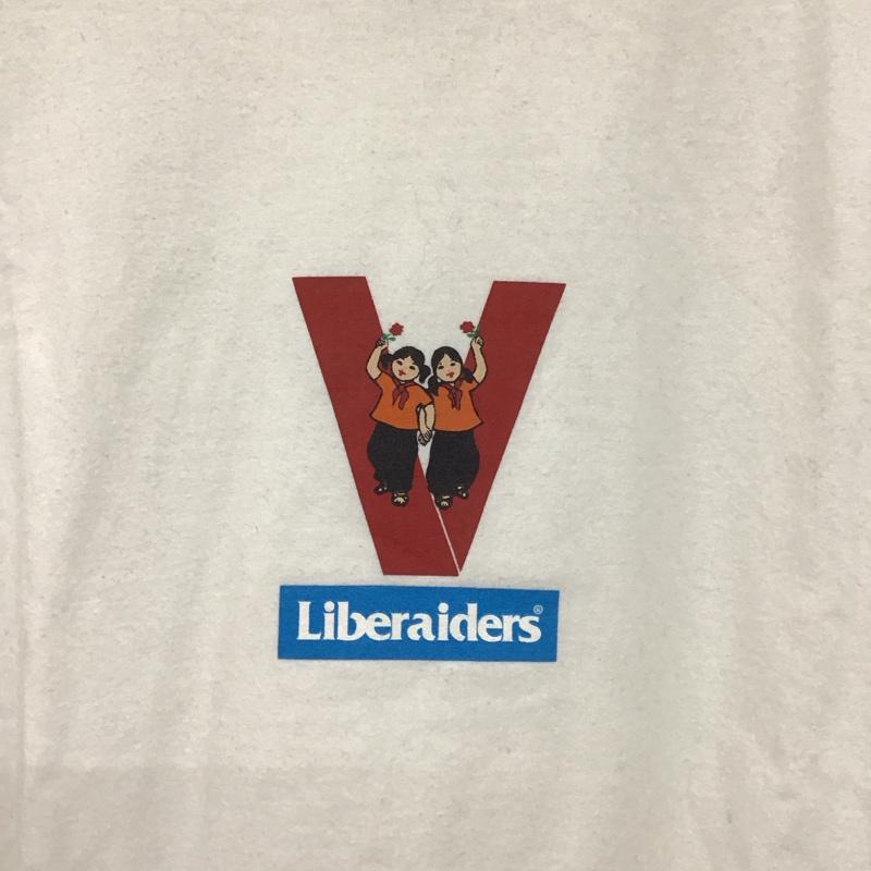 リベレイダース Liberaiders Tシャツ 半袖 半袖カットソー プリントTシャツ クルーネックカットソー L プリント 白 / ホワイト /  メンズ USED 古着 中古 10131248