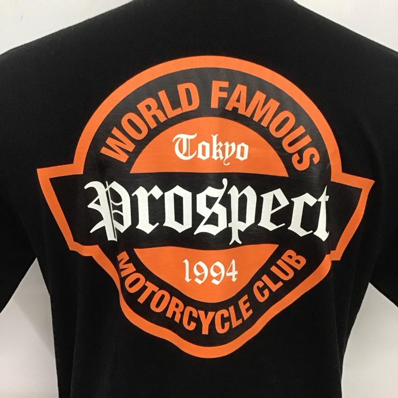 プロスペクト PROSPECT Tシャツ 半袖 半袖カットソー プリントTシャツ クルーネックカットソー L ロゴ、文字 黒 / ブラック /  メンズ USED 古着 中古 10126659