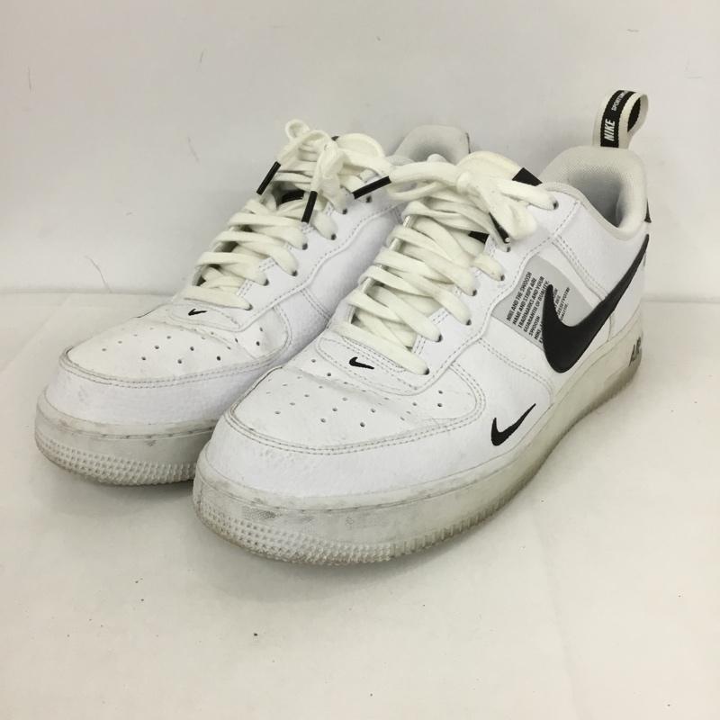 ナイキ NIKE スニーカー スニーカー AJ7747-100 AIR FORCE 1 07 LV8 UTILITY 28cm 28.0cm ワンポイント 白 / ホワイト / X 黒 / ブラック /  メンズ USED 古着 中古 10124398