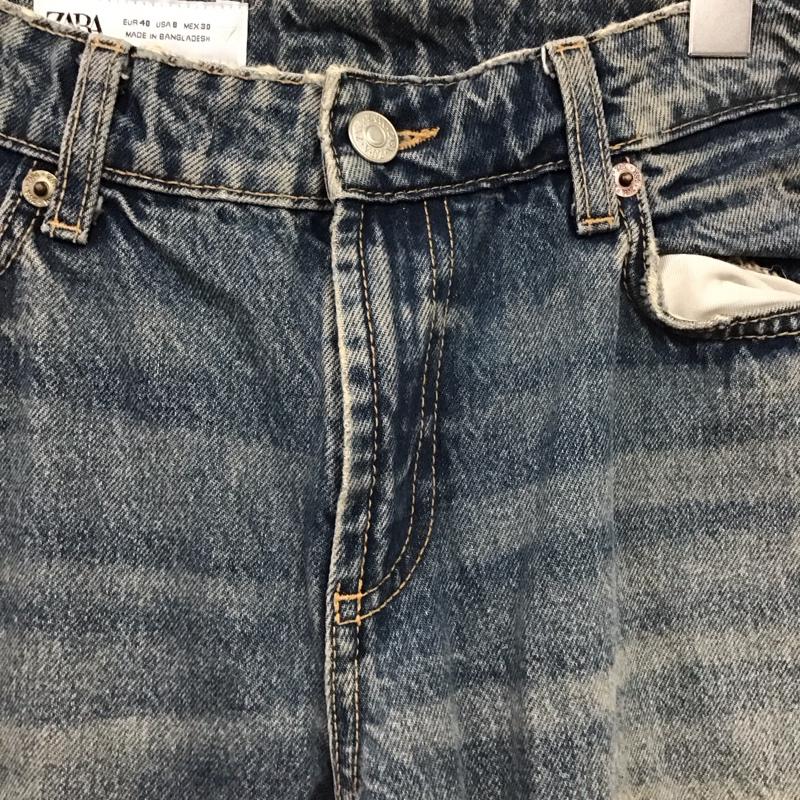 ザラ ZARA パンツ デニム、ジーンズ デニムパンツ ワイドパンツ カジュアルパンツ 40 無地 インディゴ / インディゴ /  メンズ USED 古着 中古 10149601