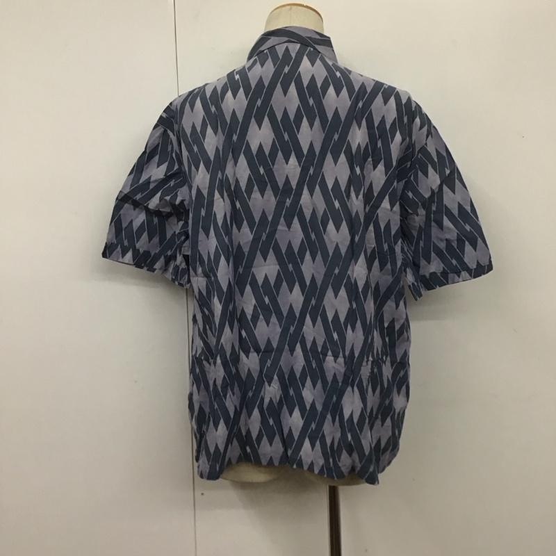 アルマーニコレッツォーニ ARMANI COLLEZIONI シャツ、ブラウス 半袖 半袖シャツ カラーシャツ 半袖カットソー プリントシャツ XXL 総柄 紺 / ネイビー / X 紫 / パープル /  メンズ USED 古着 中古 10107472