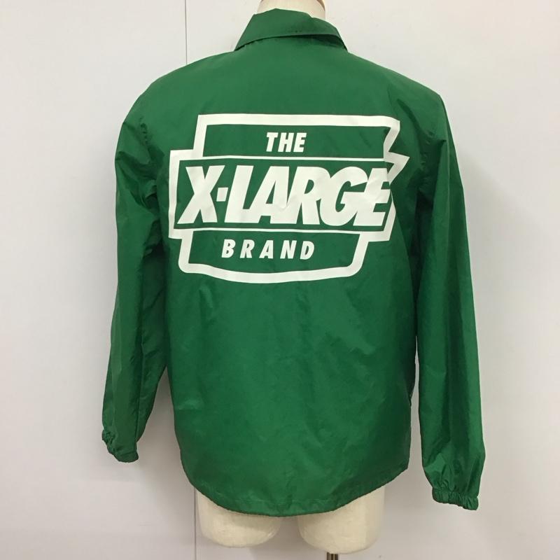 エクストララージ XLARGE ジャケット、上着 ジャケット、ブレザー 01179502 コーチジャケット ナイロンジャケット M ロゴ、文字 緑 / グリーン /  メンズ USED 古着 中古 10118753