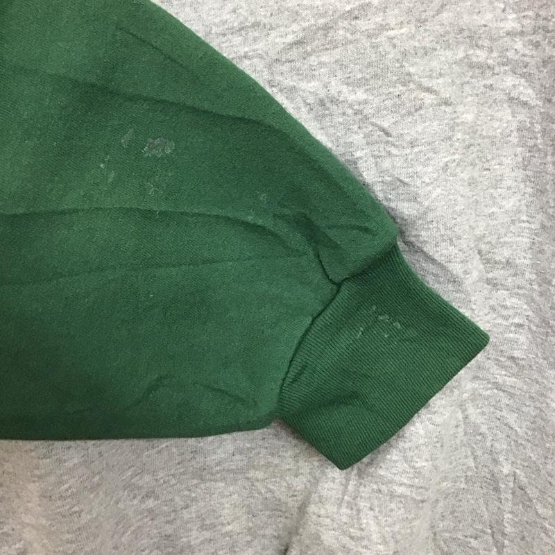 チャンピオン Champion トレーナー 長袖 長袖トレーナー スウェット クルーネック プルオーバー XL 無地 灰 / グレー / X 緑 / グリーン /  メンズ USED 古着 中古 10142949