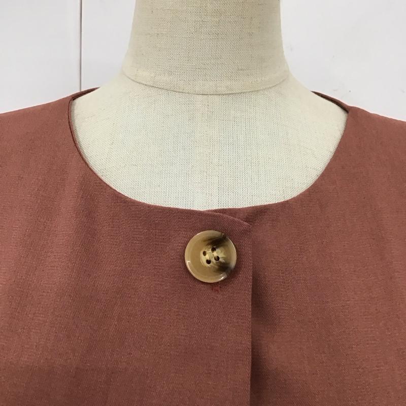 アルシーヴ archives ワンピース ロングスカート 90729 半袖 前開き 無地 桃 / ピンク /  レディース USED 古着 中古 10114753