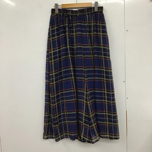 ニコアンド niko and... ボトムス ボトムス ST82DL10KO 青系タータンチェック ワイドパンツ L チェック マルチカラー / マルチカラー /  レディース USED 古着 中古 10132166