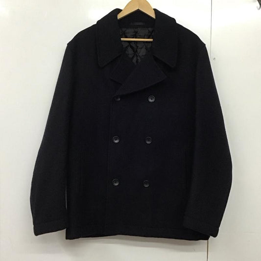 ビームス BEAMS コート ピーコート ピーコート アウター ダブル XL 無地 紺 / ネイビー /  メンズ USED 古着 中古 10144275