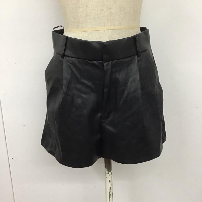 ザラ ZARA パンツ ショートパンツ S 無地 黒 / ブラック /  レディース USED 古着 中古 10111059