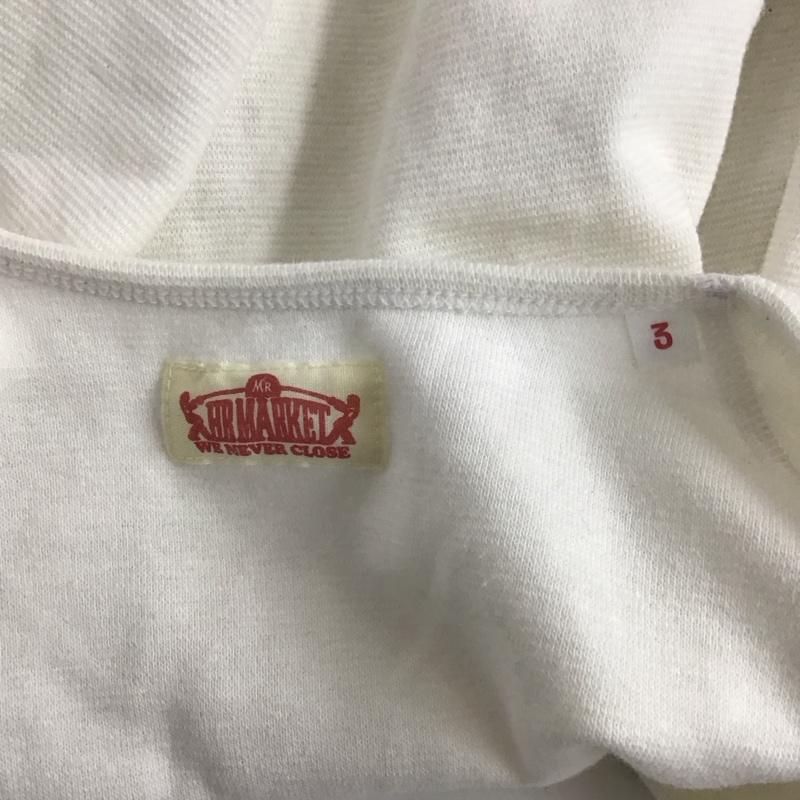 ハリウッドランチマーケット H.R MARKET Tシャツ 半袖 半袖カットソー 無地Tシャツ Vネックカットソー 3 無地 白 / ホワイト /  メンズ USED 古着 中古 10126434