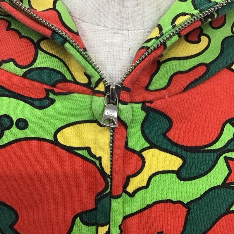 ベイプ BAPE パーカー 長袖 ジップアップパーカー 長袖パーカー フード付きパーカー プリントスウェット XL 総柄 マルチカラー / マルチカラー /  メンズ USED 古着 中古 10107408