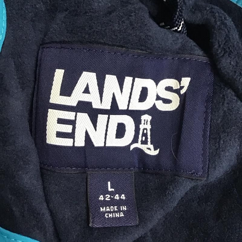 ランズエンド LANDS END ジャケット、上着 ジャンパー、ブルゾン ジップアップジャケット ジャンパー ジャケット カジュアルジャケット アウター L ロゴ、文字 青 / ブルー /  メンズ USED 古着 中古 10116013