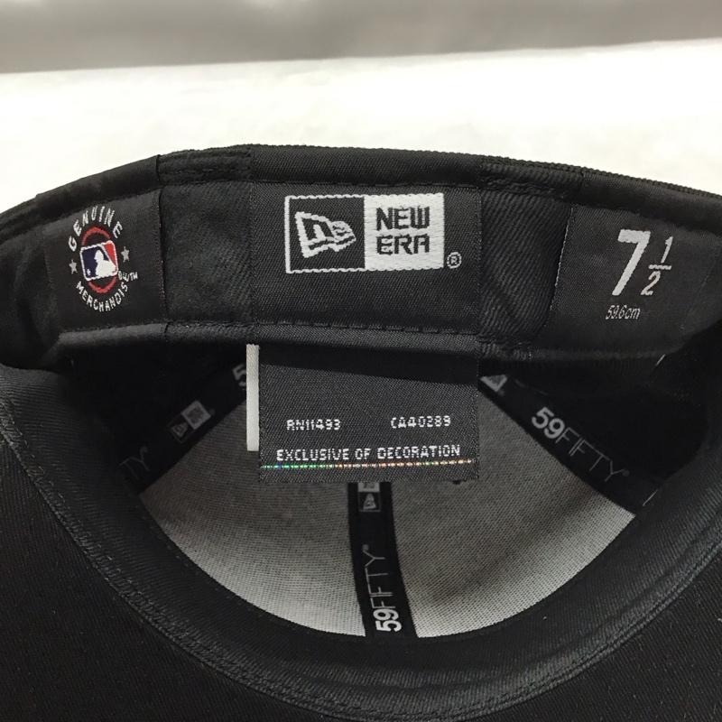 ニューエラ NEW ERA 帽子 キャップ LA 59FIFTY ロサンゼルスドジャース ロゴ、文字 黒 / ブラック /  メンズ USED 古着 中古 10121074