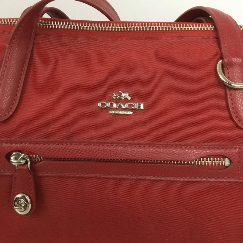 コーチ COACH トートバッグ トートバッグ H1580 35500 ロゴ、文字 赤 / レッド /  レディース USED 古着 中古 10143656