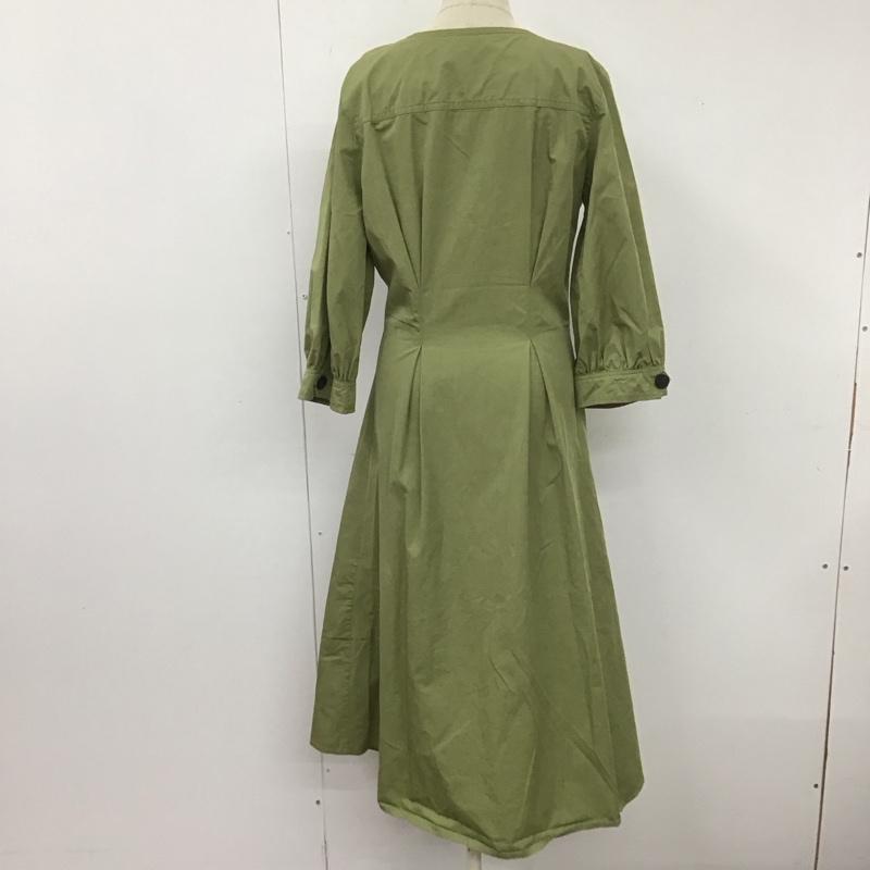 ザラティーアールエフ ZARA TRF ワンピース ロングスカート 3092 186 505 ノーカラー Ｖネック XS 無地 カーキ / カーキ /  レディース USED 古着 中古 10111063