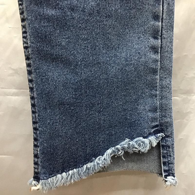 コーエン coen パンツ デニム、ジーンズ 7640-618-0093 アシンメトリーカットオフデニムスキニー L 無地 青 / ブルー /  レディース USED 古着 中古 10117038