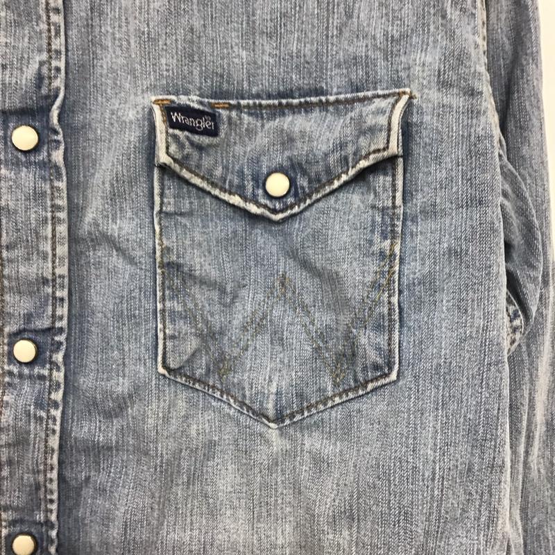 ラングラー Wrangler シャツ、ブラウス 長袖 長袖シャツ 無地シャツ カラーシャツ デニムシャツ 復刻 XXL 無地 インディゴ / インディゴ /  メンズ USED 古着 中古 10143177