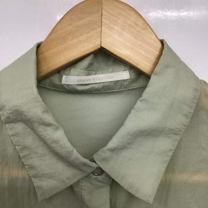 アーバンリサーチ URBAN RESEARCH シャツ、ブラウス 長袖 シアーシャツ FREE 無地 薄緑 / ライトグリーン /  レディース USED 古着 中古 10146780