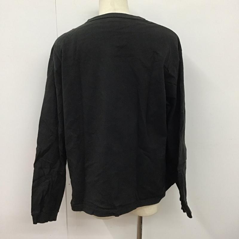 チャンピオン Campion Tシャツ 長袖 XL プリント 黒 / ブラック /  メンズ USED 古着 中古 10128250