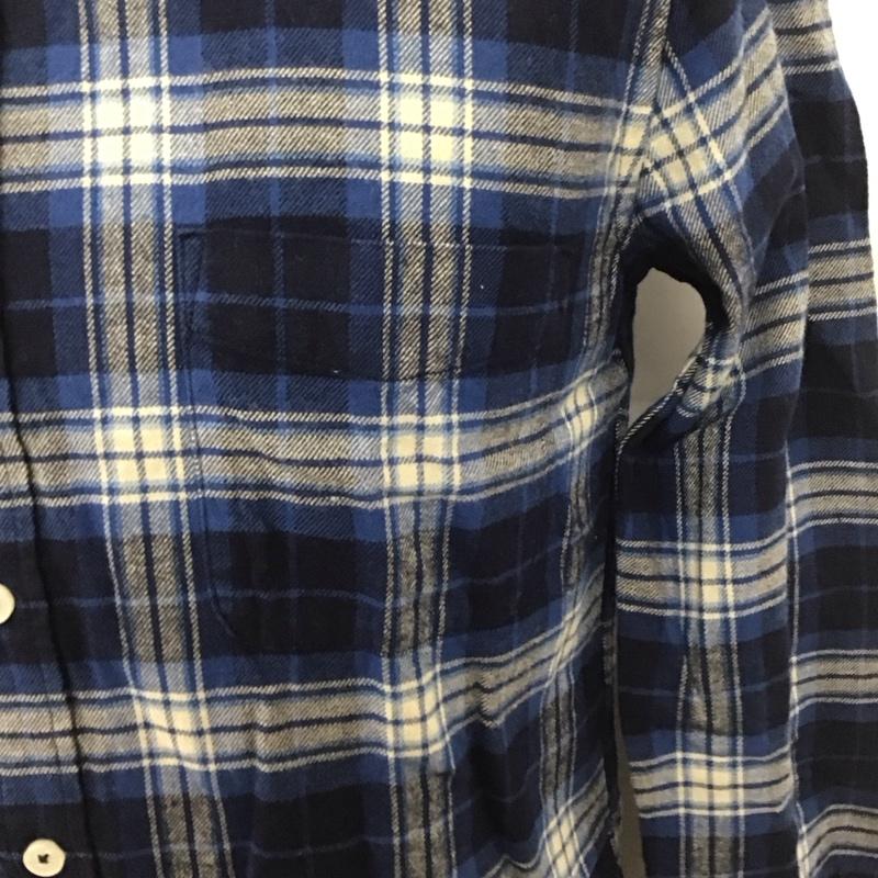 アーバンリサーチ URBAN RESEARCH シャツ、ブラウス 長袖 WH56-13Y023 ボタンダウン 38 チェック 紺 / ネイビー / X 青 / ブルー / X 白 / ホワイト /  メンズ USED 古着 中古 10111258