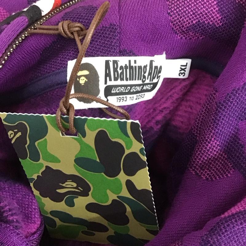 アベイシングエイプ A BATHING APE パーカー 長袖 ジップアップ カモフラージュ柄・迷彩 紫 / パープル /  メンズ USED 古着 中古 10107410