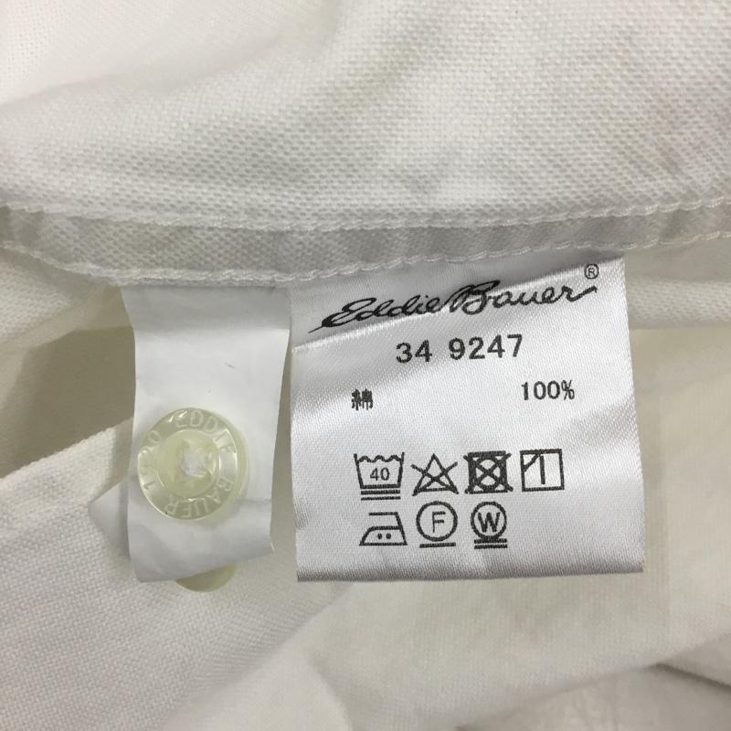 エディーバウアー Eddie Bauer シャツ、ブラウス 長袖 オックスフォード タグ付き S 無地 白 / ホワイト /  メンズ USED 古着 中古 10116082