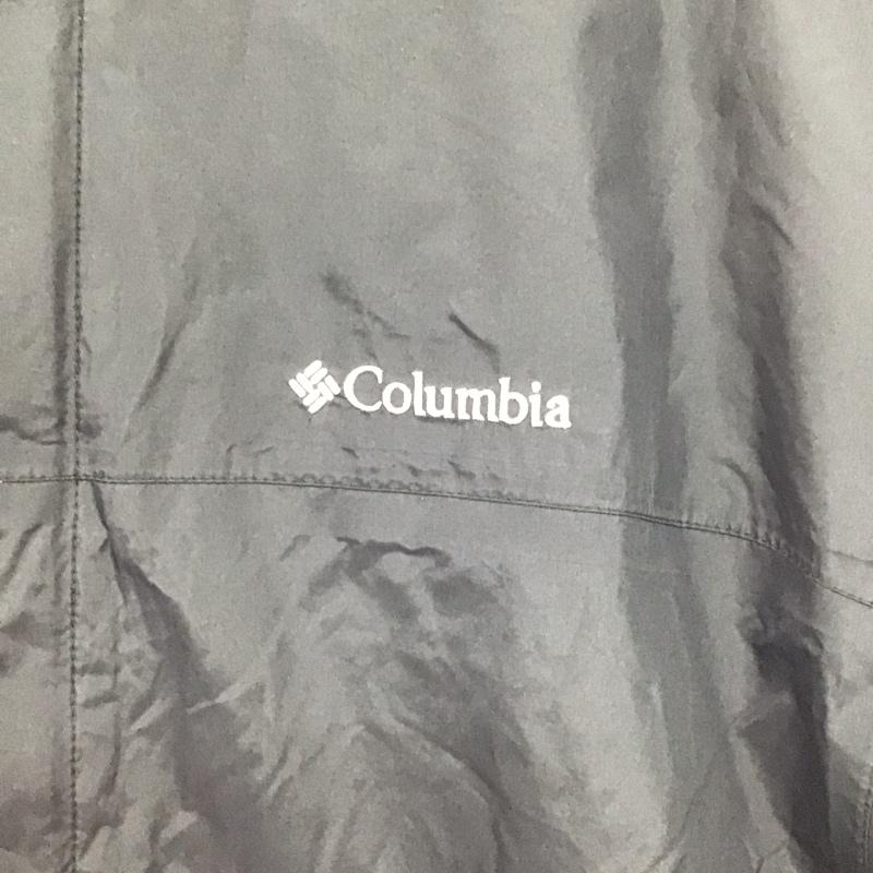 コロンビア Columbia ジャケット、上着 ジャンパー、ブルゾン ジップアップジャケット ナイロンジャケット アウター XL ロゴ、文字 黒 / ブラック /  メンズ USED 古着 中古 10148011