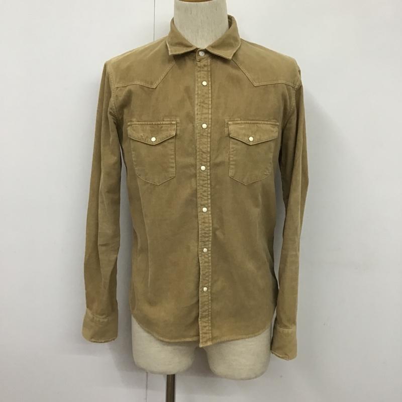ナノユニバース nano・universe シャツ、ブラウス 長袖 コーデュロイ M 無地 ベージュ / ベージュ /  メンズ USED 古着 中古 10106095