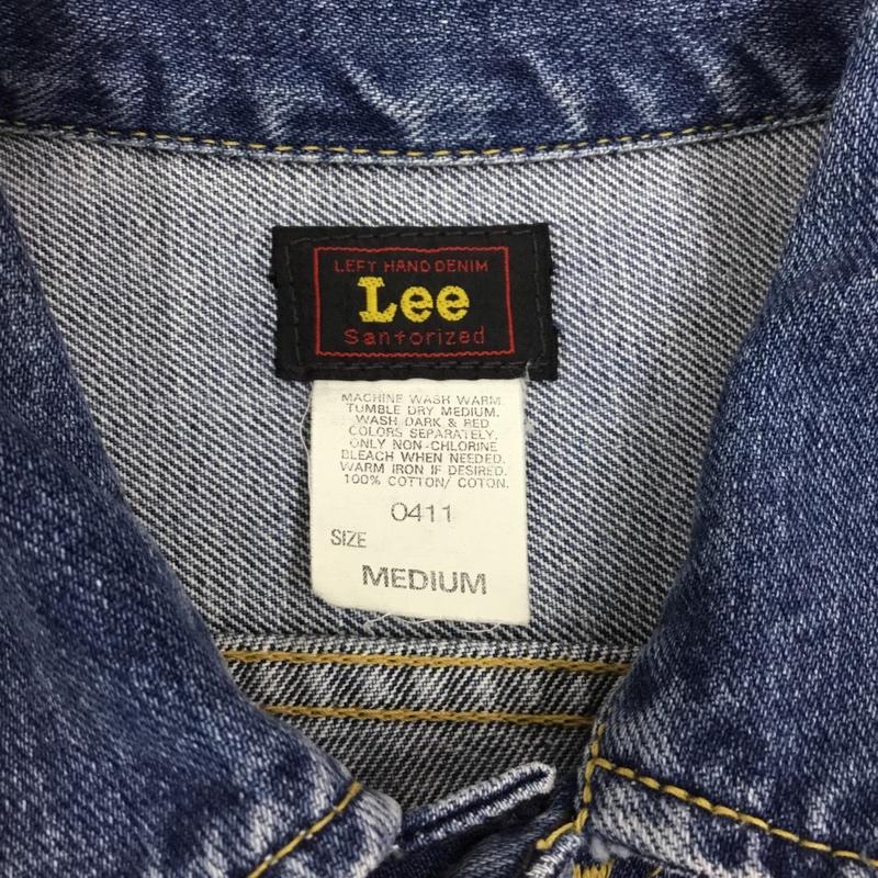 リー Lee ジャケット、上着 ジャケット、ブレザー 0411 デニムジャケット ジージャン M ロゴ、文字 青 / ブルー /  メンズ USED 古着 中古 10109048