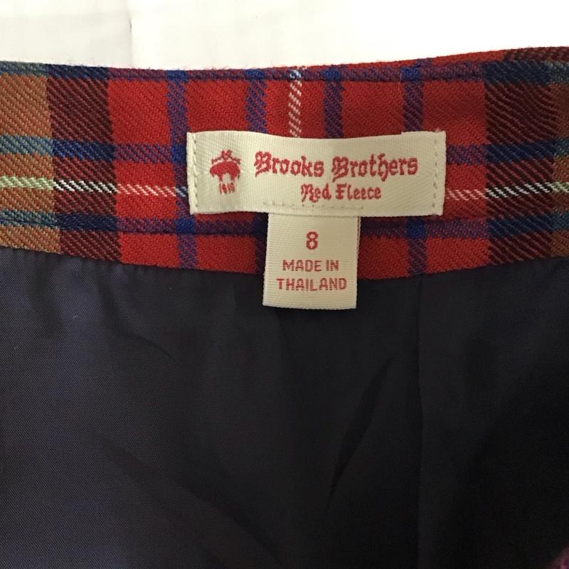 ブルックスブラザーズ BROOKS BROTHERS スカート ひざ丈スカート Red Fleece ボックスプリーツ 8 チェック マルチカラー / マルチカラー /  レディース USED 古着 中古 10120839