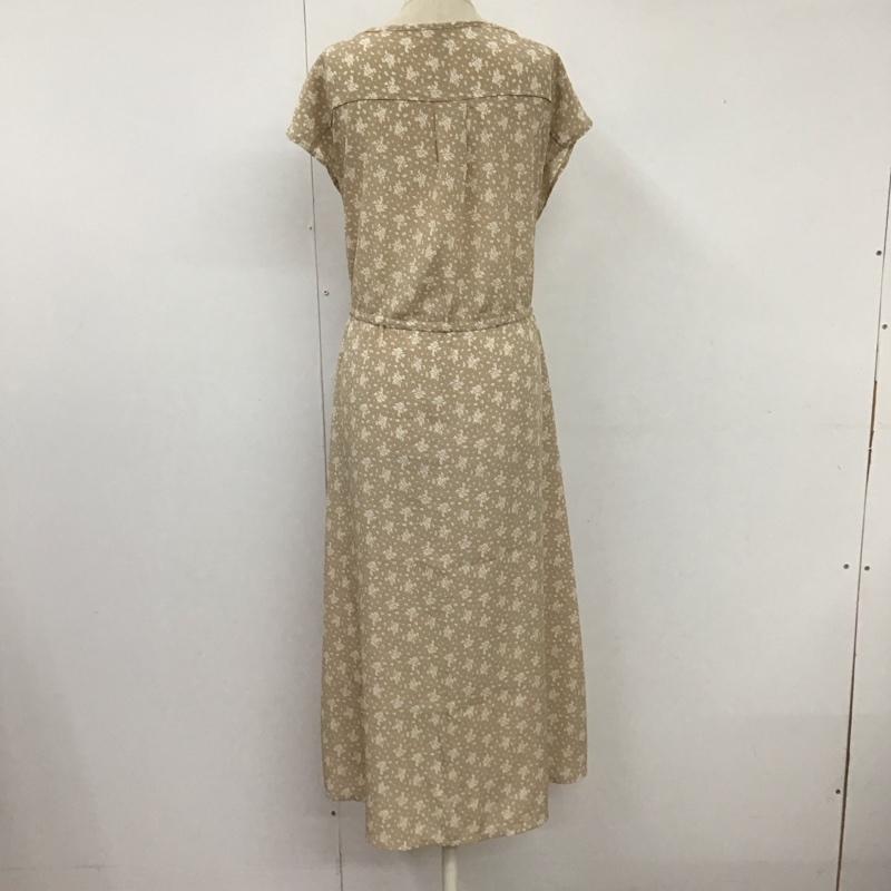 アーバンリサーチ URBAN RESEARCH ワンピース ロングスカート UR95-26C017 フラワープリントドロストワンピース フレンチスリーブ FREE 花柄 ベージュ / ベージュ /  レディース USED 古着 中古 10112966