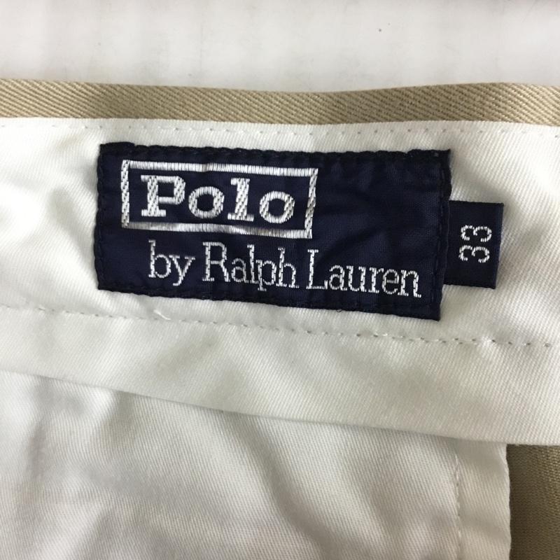 ポロバイラルフローレン Polo by RALPH LAUREN パンツ チノパン チノパン カジュアルパンツ ワイドパンツ ストレートパンツ 33インチ 無地 ベージュ / ベージュ /  メンズ USED 古着 中古 10115643