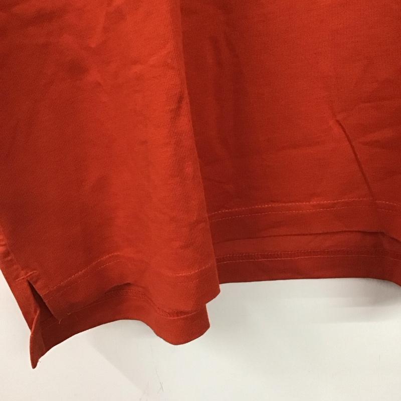 ジーユー GU Tシャツ 半袖 341-333500 ミハラヤスヒロ 21SS 別注ビッグTシャツ 5分袖 プリントTシャツ L ロゴ、文字 橙 / オレンジ /  メンズ USED 古着 中古 10140105