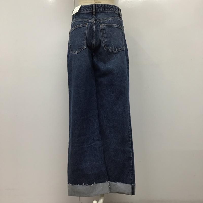 ザラ ZARA パンツ デニム、ジーンズ 6688 224 401 ハイウエスト ワイド 36 タグ付き 36 無地 青 / ブルー /  レディース USED 古着 中古 10112617