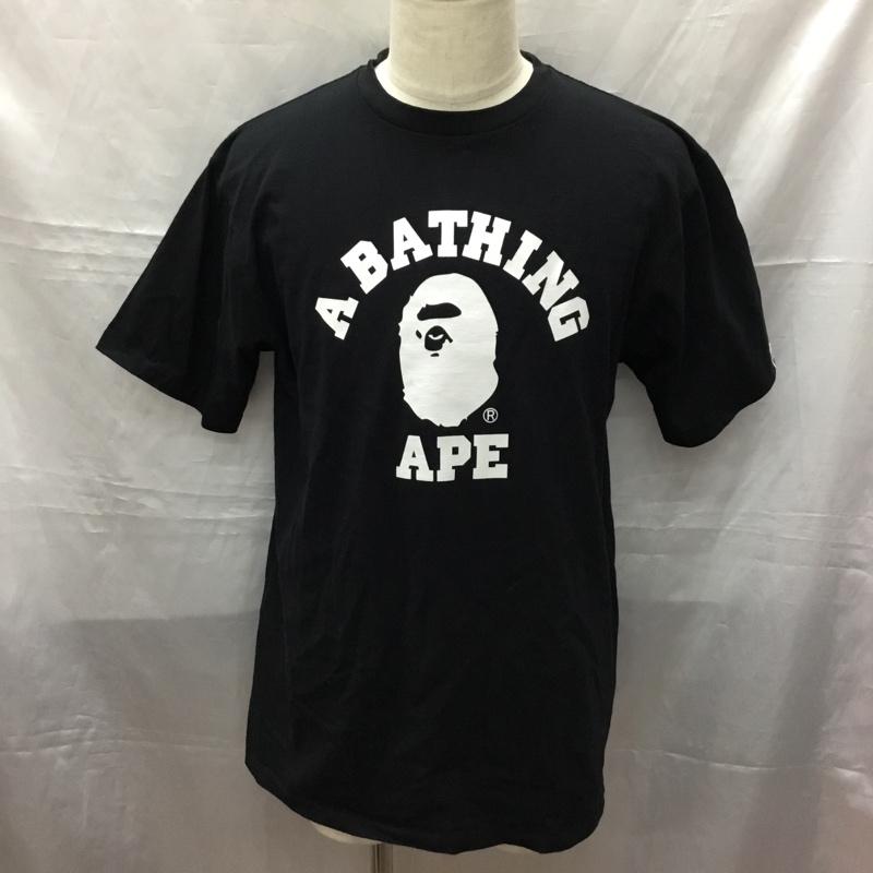 アベイシングエイプ A BATHING APE Tシャツ 半袖 プリント XL プリント 黒 / ブラック /  メンズ USED 古着 中古 10113466