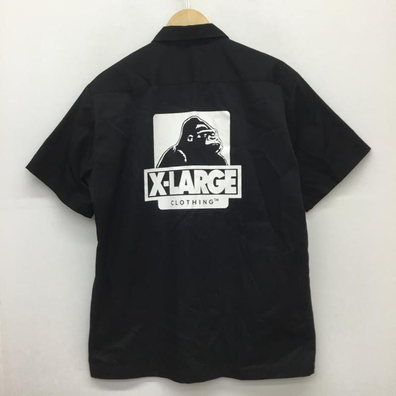 エクストララージ XLARGE シャツ、ブラウス 半袖 M ロゴ、文字 黒 / ブラック /  メンズ USED 古着 中古 10110707