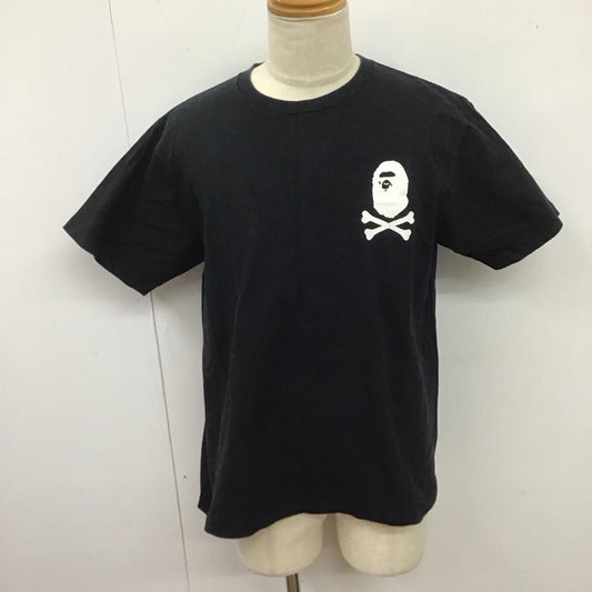 アベイシングエイプ A BATHING APE Tシャツ 半袖 半袖カットソー プリントTシャツ クルーネックカットソー L ロゴ、文字 黒 / ブラック /  メンズ USED 古着 中古 10125501