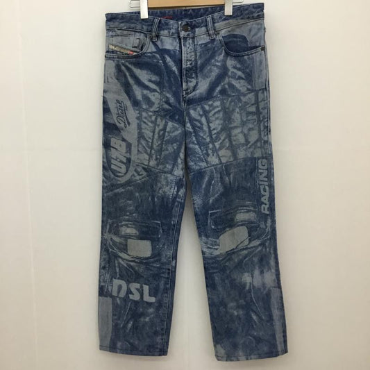 ディーゼル DIESEL パンツ デニム、ジーンズ 32インチ 総柄 水色 / ライトブルー /  メンズ USED 古着 中古 10135819