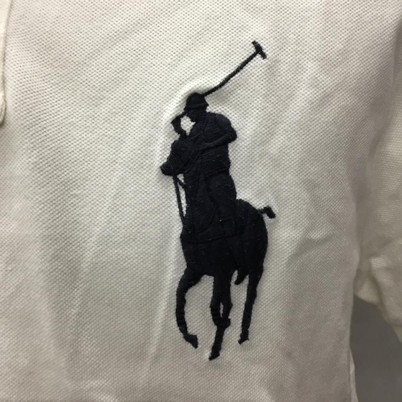 ポロラルフローレン POLO RALPH LAUREN ポロシャツ 半袖 半袖ポロシャツ カラーシャツ 半袖カットソー M ロゴ、文字 白 / ホワイト /  メンズ USED 古着 中古 10116701