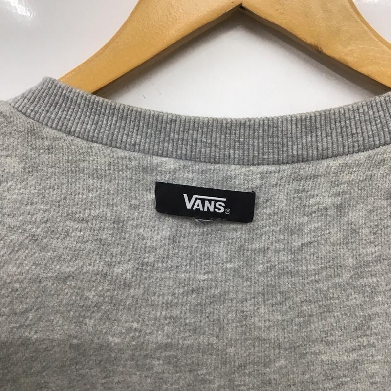 バンズ VANS トレーナー 長袖 長袖トレーナー スウェット クルーネック プルオーバー リバーシブル ロゴ、文字 灰 / グレー /  メンズ USED 古着 中古 10148197