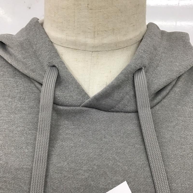 アディダス adidas パーカー 長袖 BR0998 スウェット プルオーバー フーディー ロゴ、文字 灰 / グレー /  メンズ USED 古着 中古 10123278