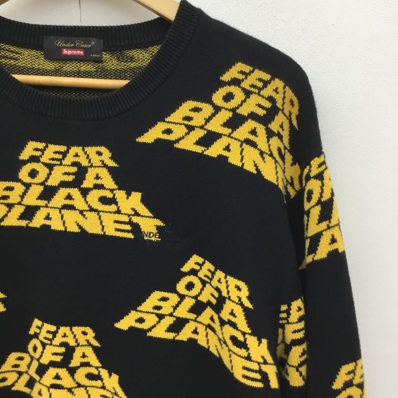 シュプリーム Supreme ニット、セーター 長袖 Supreme×UNDERCOVER　１８SS　Public　Enemy L 総柄 黒 / ブラック / X 黄 / イエロー /  メンズ USED 古着 中古 10120960
