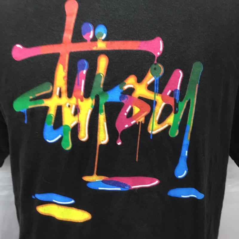 ステューシー STUSSY Tシャツ 半袖 L プリント X ロゴ、文字 黒 / ブラック /  メンズ USED 古着 中古 10113422