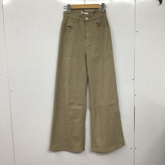 スライ SLY パンツ デニム、ジーンズ 030BSY31-3200 ハイウエストカラーワイドパンツ 0 無地 ベージュ / ベージュ /  レディース USED 古着 中古 10137759