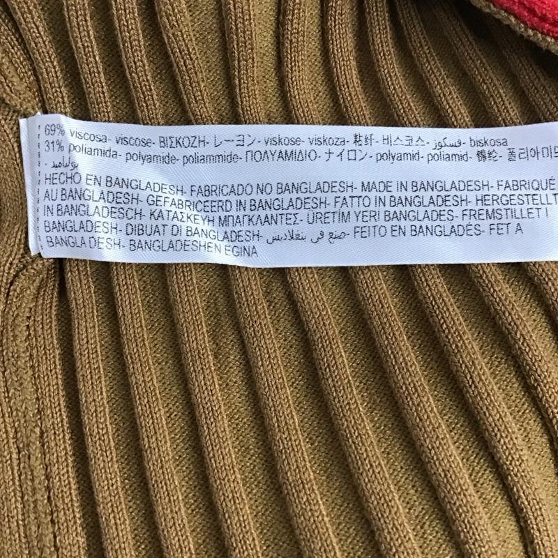 ザラ ZARA スカート ロングスカート 3519 002 704 スリット リブ L 無地 茶 / ブラウン /  レディース USED 古着 中古 10120405