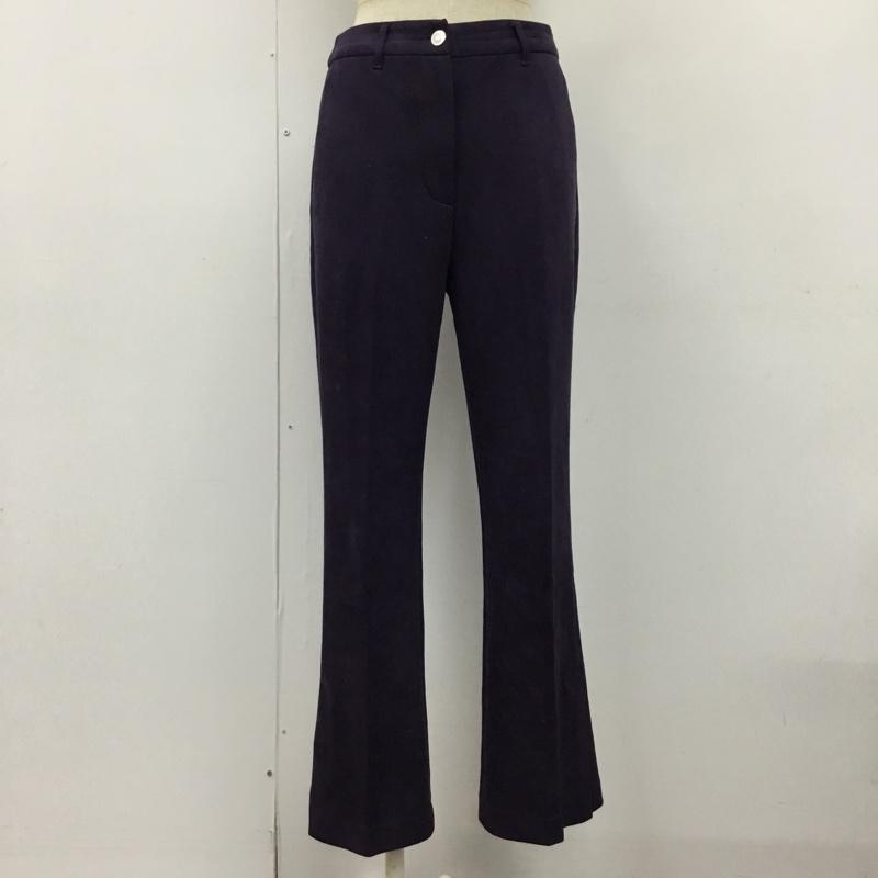 ジーナシス JEANASIS ボトムス ボトムス JS050505TS スリットパンツ ヌバックライクフレアパンツ M 無地 紫 / パープル /  レディース USED 古着 中古 10107028