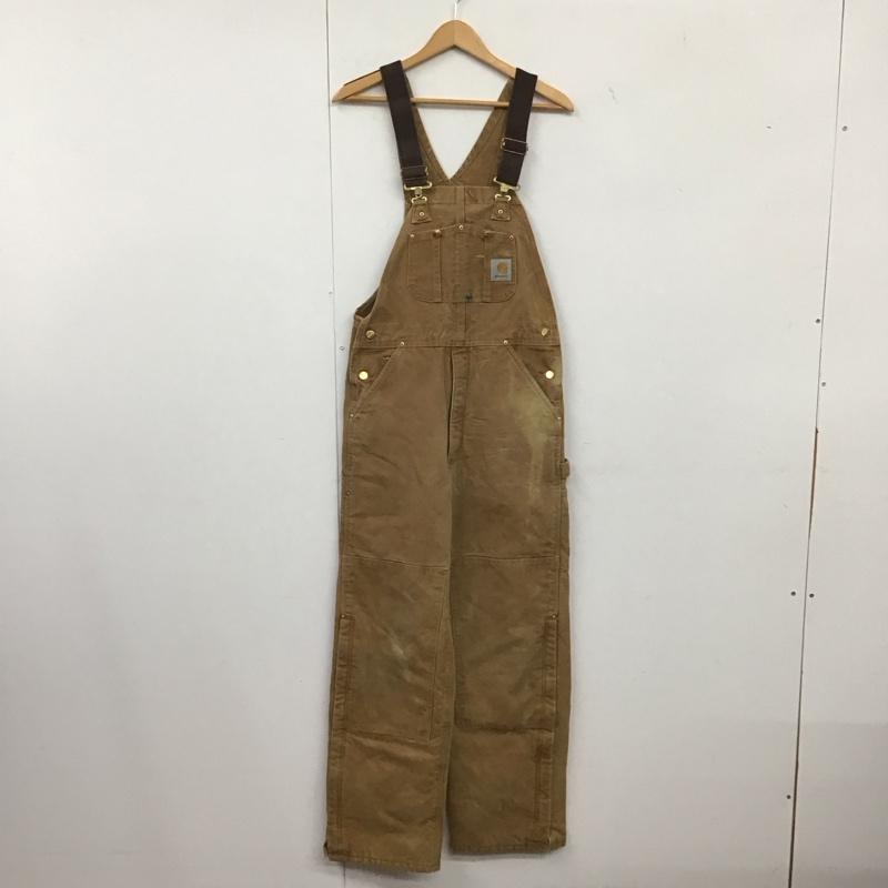 カーハート Carhartt サロペット・オーバーオール サロペット、オーバーオール R02 BRN ダックビブオーバーオール ロゴ、文字 茶 / ブラウン /  メンズ USED 古着 中古 10138675