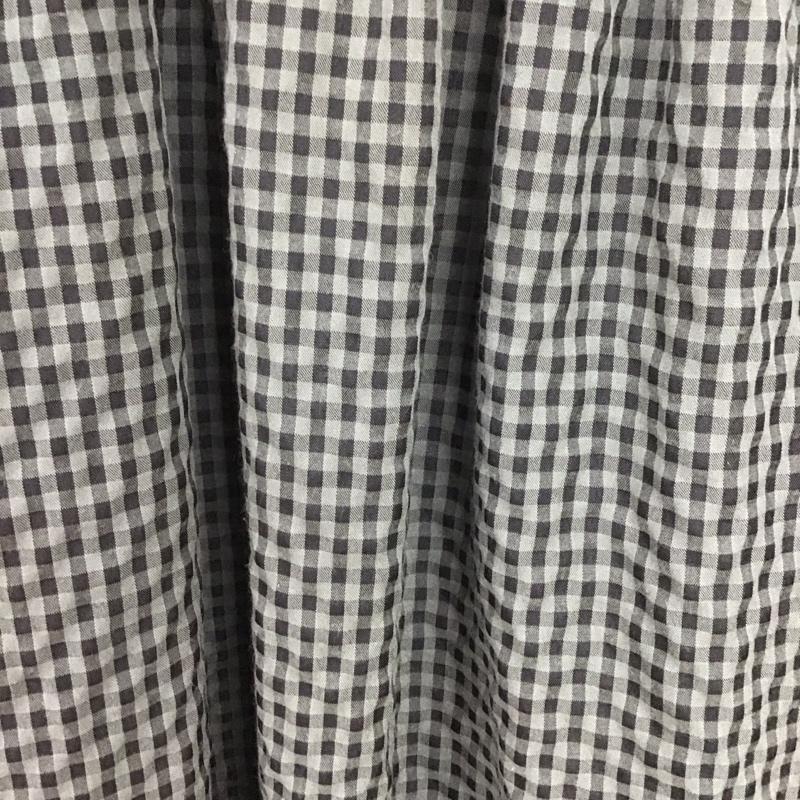 エヘカソポ ehka sopo ワンピース ロングスカート 1106971 シャツワンピース バンドカラー FREE チェック 灰 / グレー / X 黒 / ブラック /  レディース USED 古着 中古 10144364