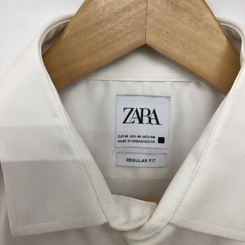 ザラ ZARA シャツ、ブラウス 長袖 長袖シャツ 無地シャツ カラーシャツ M 無地 白 / ホワイト /  メンズ USED 古着 中古 10133981