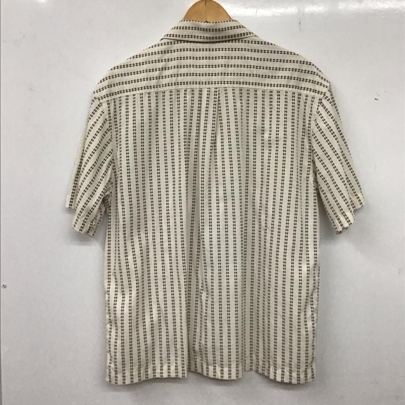 古着 USED シャツ、ブラウス 半袖 半袖シャツ プリントシャツ ポケットシャツ プリント 白 / ホワイト / X 茶 / ブラウン /  メンズ USED 古着 中古 10136238