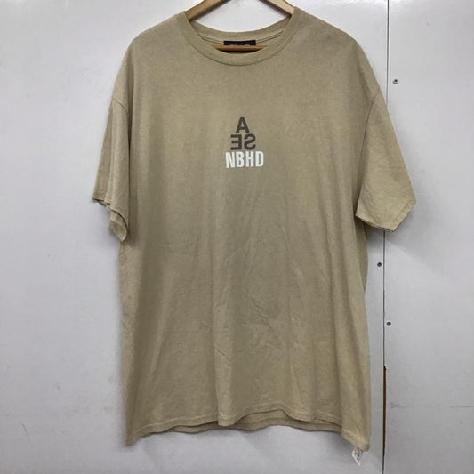 ウィンダンシー WIND AND SEA Tシャツ 半袖 211elwsn-stmo1s 半袖カットソー プリントTシャツ NEIGHBORHOOD XL ロゴ、文字 ベージュ / ベージュ /  メンズ USED 古着 中古 10140957