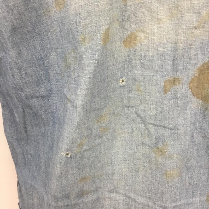 ジェラード JELADO シャツ、ブラウス 長袖 ct11109 NavalShirtsVintageFinish 長袖デニムシャツ L ダメージ加工 インディゴ / インディゴ /  メンズ USED 古着 中古 10127673